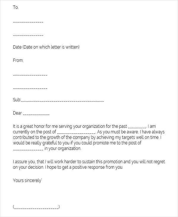 Request letter format in english